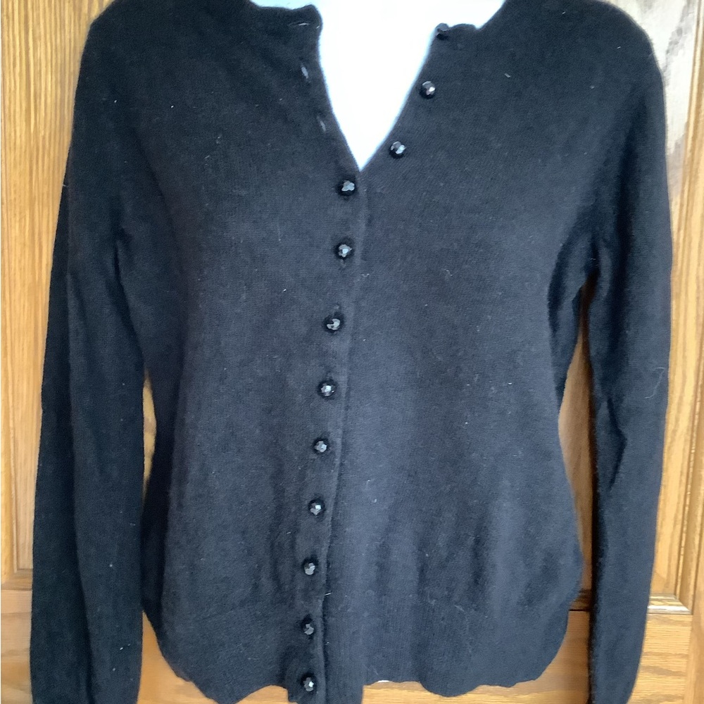 Banana Republic merino wool/angora/viscose cardigan , Black Sz M